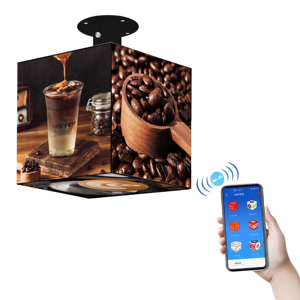 Pantalla LED en Forma de <span class=keywords><strong>Cubo</strong></span> Personalizada, <span class=keywords><strong>Cubo</strong></span> Mágico, Señalización Electrónica Impermeable, Publicidad Interior, Pantalla LED Creativa de 4 Caras - Product Image 2