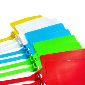 Plastic Seal Strip Tags Blank Luggage Tag with Cable Tie Custom Printed <b>Label</b> Tag - Product Image 5