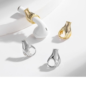 Pendientes de botón antipérdida para auriculares, chapados en oro, soporte para Airpods, joyería de moda para Airpods - Product Image 2