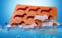 Mini plateau à glaçons en silicone écologique Moule à crème glacée pour chien facile à utiliser en forme de tasse pour réfrigérateur-congélateur et fête