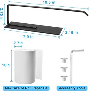Paper Roll Storage and Shelf Magnetic Metal Kitchen Bathroom <strong>PaperTowel</strong> Holder for Fridge Wall Mount - Product Image 2