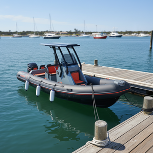 Bateau pneumatique semi-rigide en aluminium de 19 pieds (580 cm) à coque en V profond, soudé en aluminium, avec certification CE, prix usine - Product Image 1