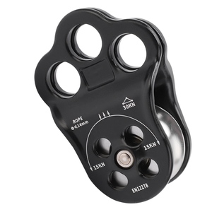 Équipement de sauvetage de poulie de <span class=keywords><strong>grimpeur</strong></span> d'attelage 30KN double roulement pour gréement transportant l'escalade d'arbre d'arboriste - Product Image 5