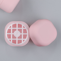 Vente en gros PP mini emballage de baume à lèvres cosmétique 7g mignon étui de baume à lèvres carré rose vide