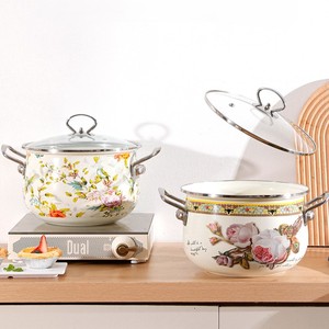 6 pezzi di alta qualità stile americano ceramica pentola a vapore coperchio in vetro sostenibile casseruola Set cibo uso commerciale - Product Image 6