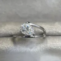 Bague en argent sterling 925 de la marque MuShan, sertie de diamants Moissanite, bague formelle pour femme, plaquée or véritable 18 carats, bagues brevetées MST
