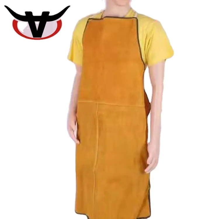 Customized logo industrial kitchen used waterproof safety leather aprons