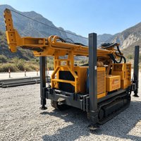 Machine de forage hydraulique sur chenilles SL500S d'occasion, profondeur de forage maximale de 220 m, machine de forage portable pour puits d'eau