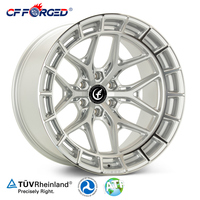 Jantes de camion en alliage d'aluminium forgé sur mesure CF FORGED, 18-26 pouces, design concave argenté, 5x112/6x139.7 PCD, ajustement universel