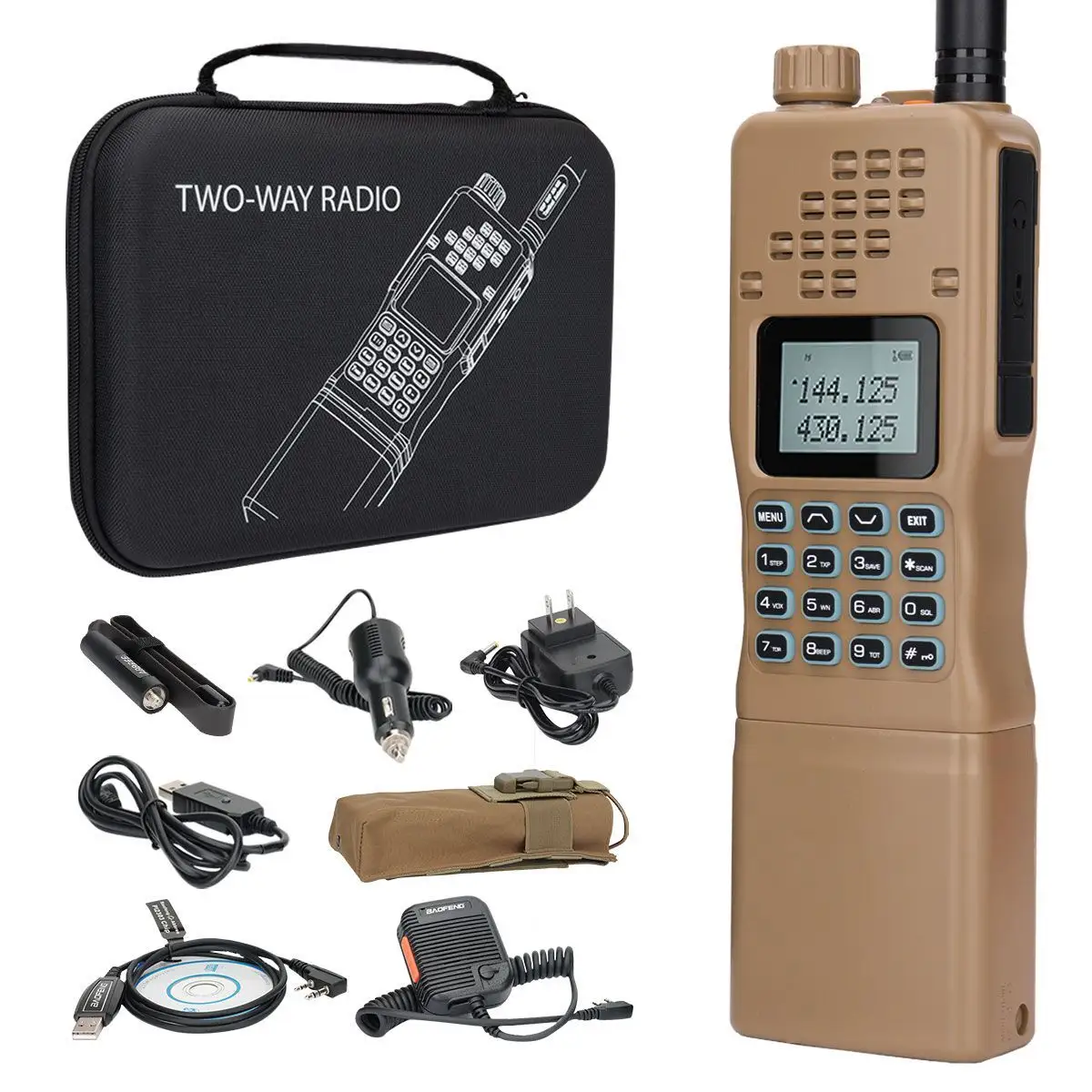 Baofeng pofung ar152 double bande radio bidirectionnelle baofeng ar 152 talkie-walkie 10w longue portée puissant uhf vhf radio amateur