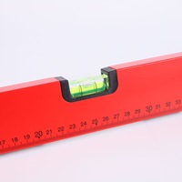 Niveau à bulle magnétique créatif en alliage d'aluminium rouge de haute qualité, outil d'équilibre portatif, fourni directement par l'usine
