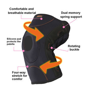 Genouillère de sport en silicone antidérapante à pression personnalisée, attelle de soutien du genou - Product Image 3