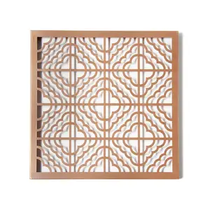 Perforated Copper Curtain Wall System Panel Screen Laser Cut Metal Facade Customized Outdoor Curtain Wall