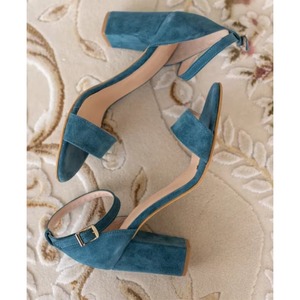 Fashion Block <b>Heel</b> Sandals with Ankle Strap Wedding <b>Heels</b> Bridal Shoes Open <b>Toe</b> <b>Round</b> <b>Toe</b> Cover <b>Heel</b> Buckle Sandals - Product Image 2
