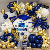Offre Spéciale : Arche de Ballons Bleus Joyeux pour la Remise des Diplômes – Décoration DIY Facile à Monter, Idéale pour les Fêtes et Activités de la Saison des Diplômes