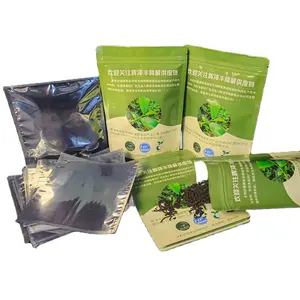 BPI DIN certificated Custom Biodegradable Packaging Composite Plastic zipper stand up Bag aluminizing