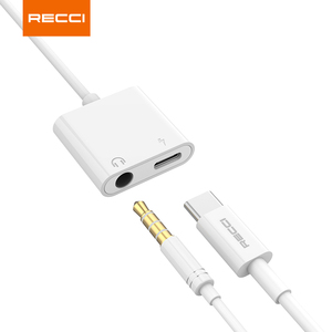 Recci A08 Nuevo Producto Tipo c a Tipo c Cable <span class=keywords><strong>Convertidor</strong></span> <span class=keywords><strong>de</strong></span> 3.5mm Cable <span class=keywords><strong>de</strong></span> <span class=keywords><strong>Audio</strong></span> <span class=keywords><strong>para</strong></span> Teléfono <span class=keywords><strong>Celular</strong></span> Android Carga y Escucha Música - Product Image 3
