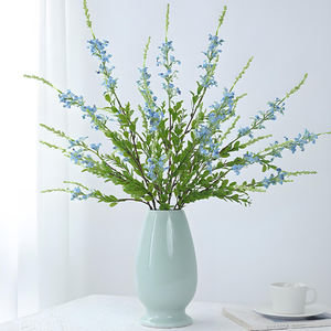 Mode Top kualitas tinggi sentuhan asli kain sutra buatan Salvia rumput Sage buatan tangan bunga buket pengantin Hari Ibu pernikahan - Product Image 3