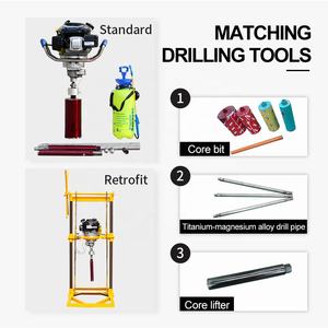 Foreuse à roche portable de petite taille, foreuse à roche de petite taille, foreuse à noyau de sac à dos, profondeur maximale de 30 m - Product Image 5