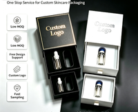 Boîte personnalisée en carton rigide avec insert en mousse plastique pour flacons de peptides, sérum et ampoules de soin 3ml 5ml, avec dorure à chaud