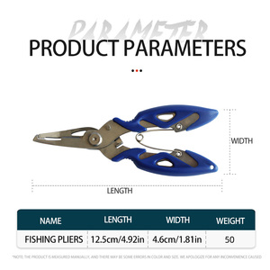 Kìm Câu Cá Bằng Thép Không Gỉ Kéo Cắt Dây Móc Loại Bỏ Dụng Cụ Câu Cá - Product Image 6