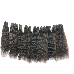 Extensions de cheveux humains brésiliens vierges naturels non traités trame bouclée cuticule alignée trame de génie Style de cheveux indiens - Product Image 1