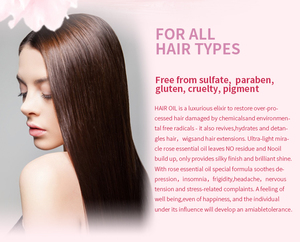 Suero de aceite para el cabello Etiqueta privada logotipo personalizado OEM MOQ 1000PCs Suero pulidor de cabello de aceite de Rosa Oem Human - Product Image 4