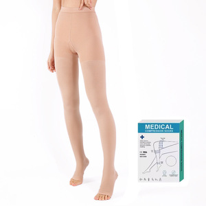 Collants <span class=keywords><strong>de</strong></span> compression médicaux à bout ouvert, taille haute, 20-30 mmHg, anti-varices, pour soutien pendant la <span class=keywords><strong>grossesse</strong></span> - Product Image 1
