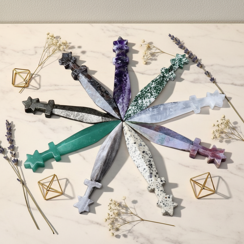 Wholesale Natural Crystal Crafts Knife Crystals