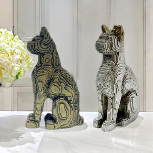 Nueva Escultura de Gato de Lujo Ligero Retro, Adorno de Resina Epoxi, Arte Popular, Decoración Creativa para Sala de Estar, Hotel u Oficina - Product Image 2