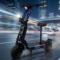 Trottinette électrique G14 puissante pour adultes, 13/14 pouces, pneus larges, démarrage NFC, 72V 10000W 15000W, double moteur, 90-120 km/h, avec éclairage RGB