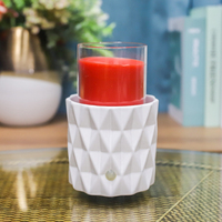 Diffuseur d'huiles essentielles électrique sans flamme en céramique, brûleur d'encens aromathérapie à brancher, certifié ETL, vente en gros pour l'automne