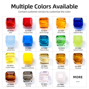 Giá bán buôn đa màu sắc và kích thước Chất lượng cao Cube Hình dạng tinh thể Thủy Tinh Hạt - Product Image 4