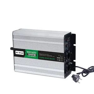 12v/24v off-grif welding 1000w dc to ac pure sine power solar inverter with charger USB port For Home Use and Off-gird