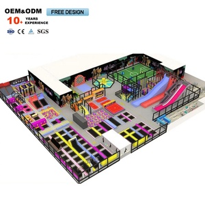 Parque de Trampolines Comercial Profesional Nuevo de 300, 400, 500, 600 y 700 Metros Cuadrados con Circuitos de Cuerdas Estilo Ninja Warrior - Product Image 2