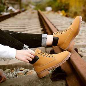 Bottes grande taille 36-46, chaussures d'hiver à la mode pour femmes Ana Men, bottes à talon plat, confortables, <span class=keywords><strong>bottines</strong></span> à <span class=keywords><strong>lacets</strong></span> pour femmes - Product Image 3