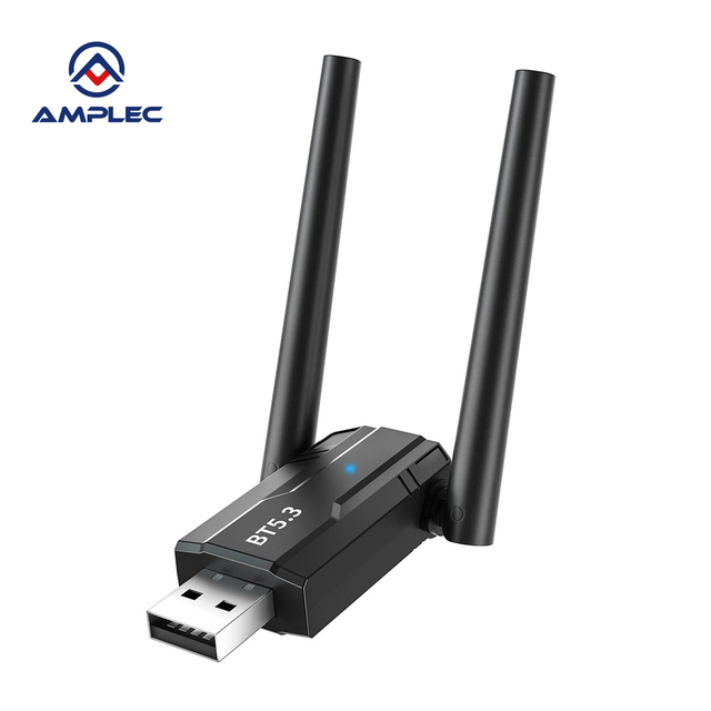 Long Range USB BT 5.3 Adapter for Desktop PC - Wireless Transfer for Mouse, Keyboard, Headphones - Win11/10/8.1 Support