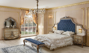 Juego de Muebles de Dormitorio de Diseño Clásico, Cama King Size de Lujo con Mesitas de Noche, Juego de Dormitorio de Madera de Teca de Último Diseño, EE. UU. - Product Image 3