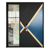 Pintu Masuk Aluminium Cor Modern Pola Stereo 3D Tahan Air Anti Karat untuk Penggunaan Luar Ruangan Villa