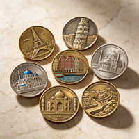 Limitierte Auflage Stadt-Wahrzeichen Souvenir-Münzen Vergoldete Gedenkmünzen Architektur-Kultur-Reisegeschenke Sammlerstücke Abschlussgeschenke