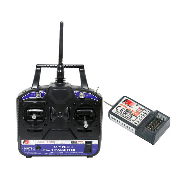 FlySky FS-CT6B 2.4GHZ 6CH Transmitter System Radio Controller with FS-R6B Receiver