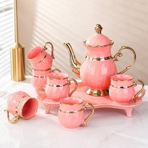 Hot Sale High-end Light Luxury Nordic Style Ceramic Porcelain Coffee & <b>Tea</b> Sets with <b>Large</b> Capacity Portable <b>Tea</b> <b>Cups</b> Home Use - Product Image 4