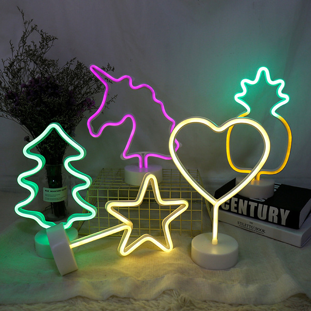 Wholesale Multi Styles Led Neon Lights Colorful Rainbow Neon Sign for Room Home Party Wedding Decoration Xmas Gift Neon Lamp