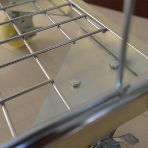 Industriële 500Kg Demontabele Vrachtwagentrolley Met Zinkstalen Rol Met Versterkte Gaaspanelen Logistieke Handtrolley - Product Image 4