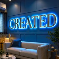 Letrero Comercial Personalizado de Acero Inoxidable con Logotipo de Empresa, Letras de Canal Iluminadas con Halo, Señalización Comercial para Oficina, Recepción, Vestíbulo, Letrero de Pared