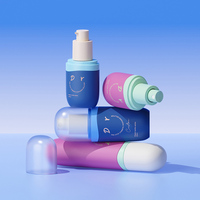 Bouteilles de lotion pour le corps en forme de cylindre personnalisées avec pompe 30ml/50ml/80ml Impression à l'écran pour sérum et shampoing pour les soins de la peau