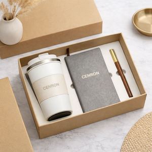 Promotional Corporate Gift Box Set: Custom <b>Notebook</b>, Insulated Tumbler and Metal Pen for Clients - Product Image 5