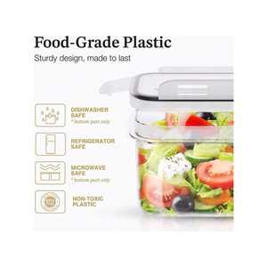 Contenedores de Almacenamiento de Alimentos para Cocina, 5.2L, con Tapas y Etiquetas, para Pasta, Azúcar, Granos, Apilables, Material PC, Diseño Rectangular - Product Image 6