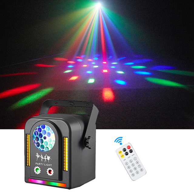 ELF Mini 4 in 1 RGBW Led 30w Laser Lamps Disco Projector Lighting Equipment Small Body DJ LED Light for Family Party KTV Bar