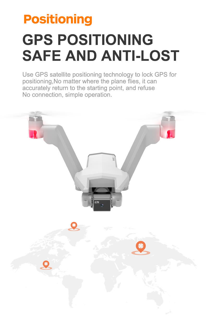 L100 Drone, use GPS satellite positioning technology to lock GPS for positioning . no connection, simple operation: no